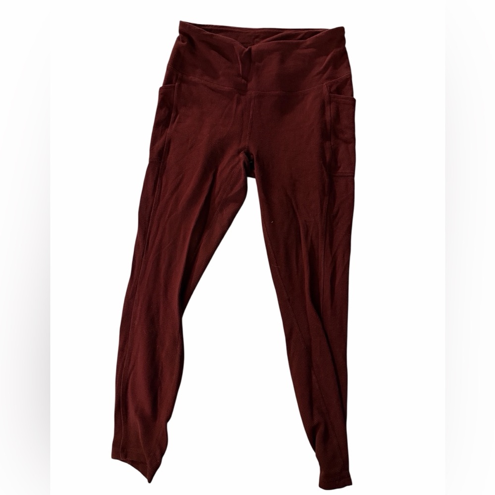 Harmony Balance maroon textured yoga leggings women’s large